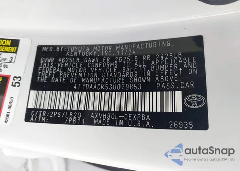 2025 Toyota Camry Xse from USA, damaged, VIN 4T1DAACK5SU079853